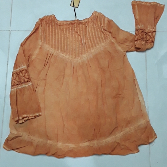 Black Swan pumpkin colored BOHO blouse 🎃🎃🎃 - Picture 5 of 6